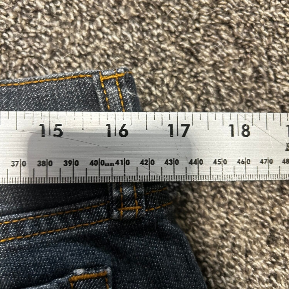 Daisy Fuentes Capri Jeans Women 14 Blue Excellent Dark Wash Cuffed Denim - Picture 5 of 5